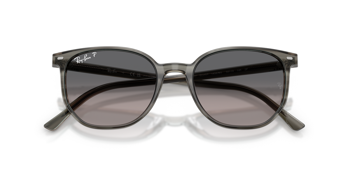 Ray-Ban RB2197 1438M3 striped grey sunglasses 52mm folded view