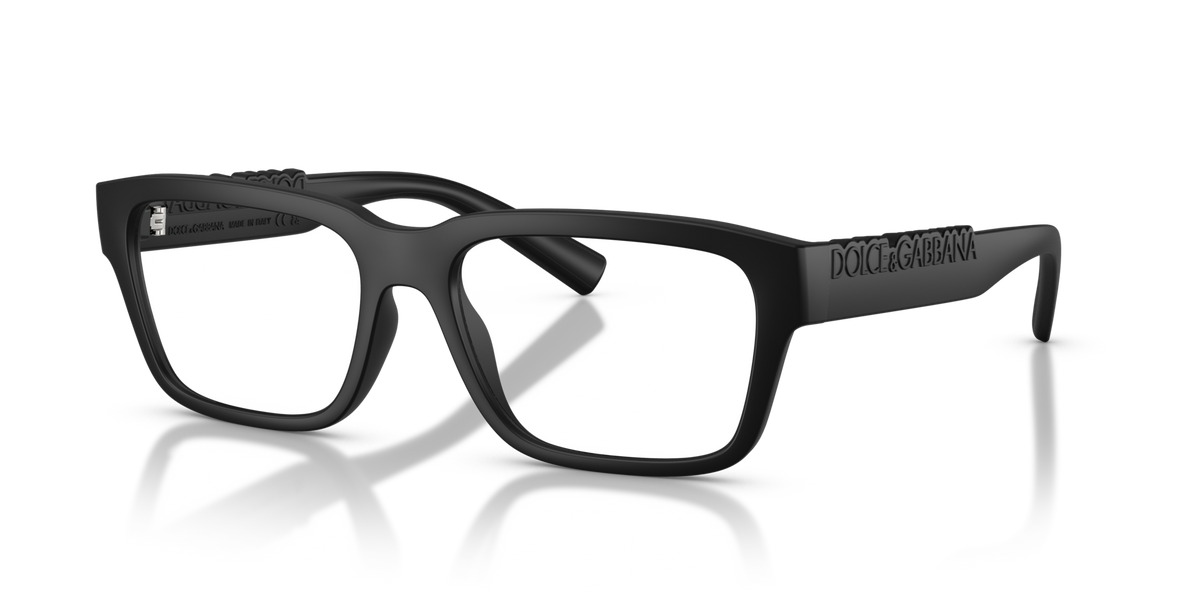 Dolce & Gabbana DG5112 2525 matte black eyeglasses 53mm angled view