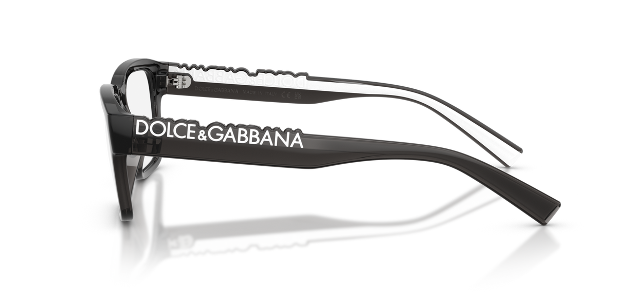 Dolce & Gabbana DG5112 3160 transparent dark grey eyeglasses 55mm side view