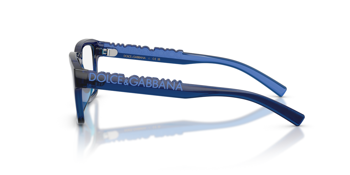 Dolce & Gabbana Kids DX5008 3009 transparent dark blue eyeglasses 49mm side view