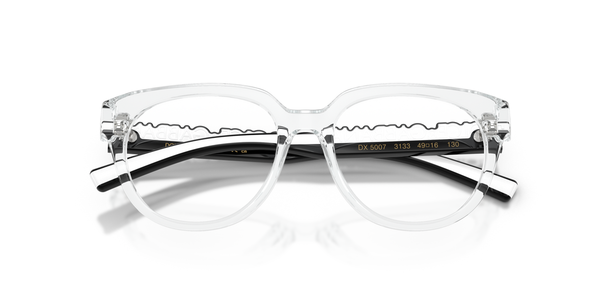Dolce & Gabbana Kids DX5007 3133 crystal eyeglasses 49mm folded view