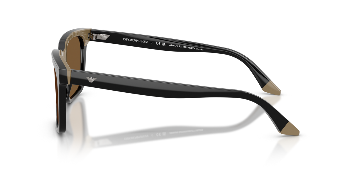 Emporio Armani EA4260 631373 black/beige sunglasses 55mm side view