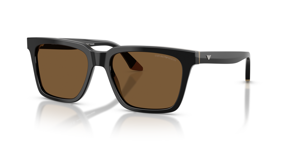Emporio Armani EA4260 631373 black/beige sunglasses 55mm angled view