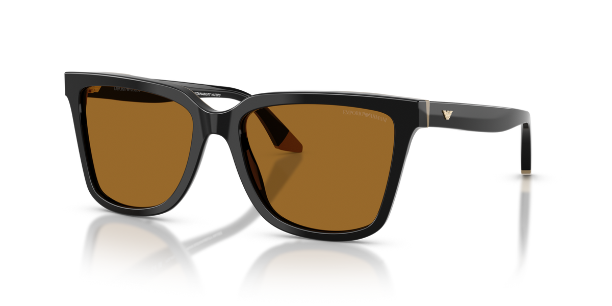 Emporio Armani EA4261 631383 black/beige sunglasses 55mm angled view