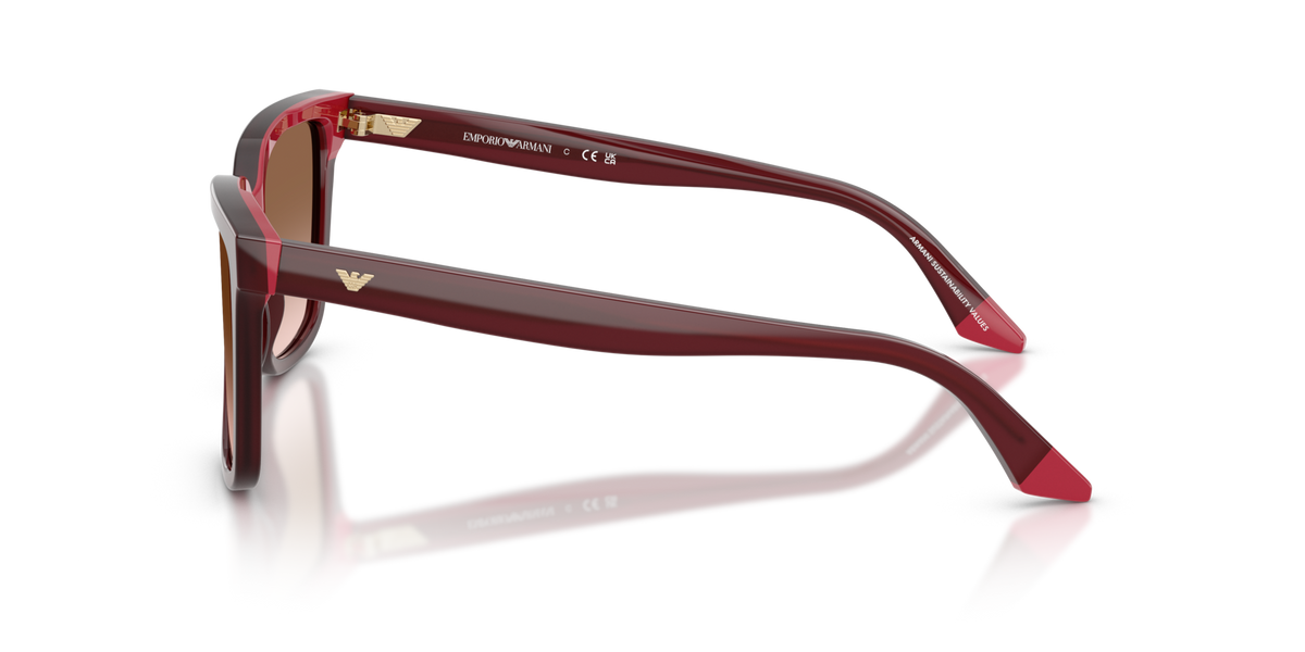 Emporio Armani EA4261 632013 opal bordeaux/pink sunglasses 55mm side view