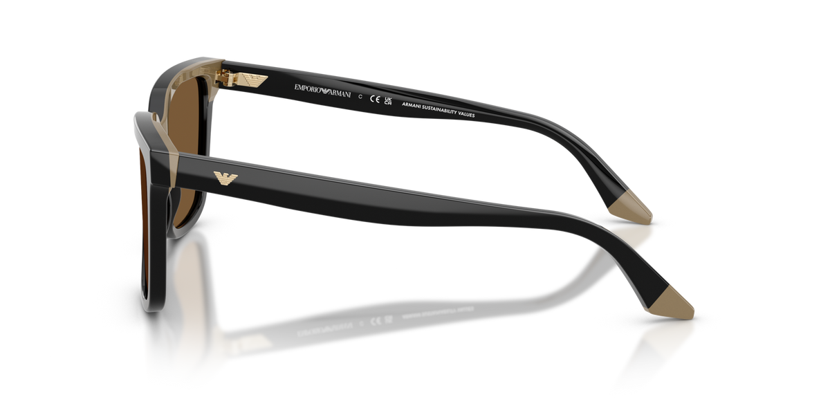 Emporio Armani EA4261 631373 black/beige sunglasses 55mm side view