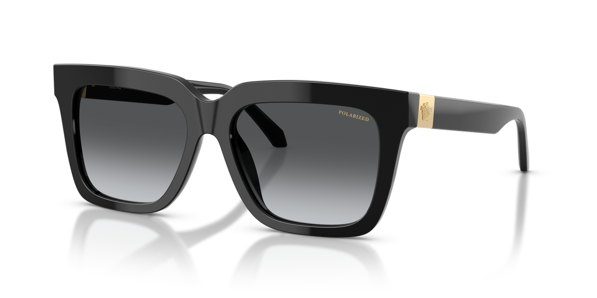 Versace VE4498 GB1/T3 black sunglasses 55mm angled view