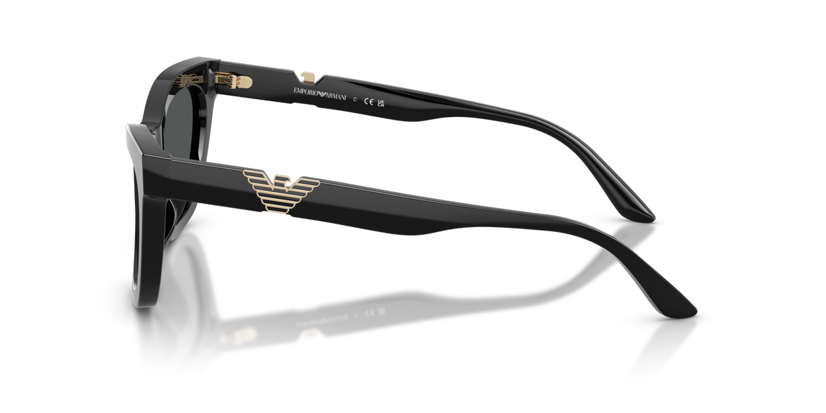 Emporio Armani EA4259U 501787 shiny black sunglasses 55mm side view