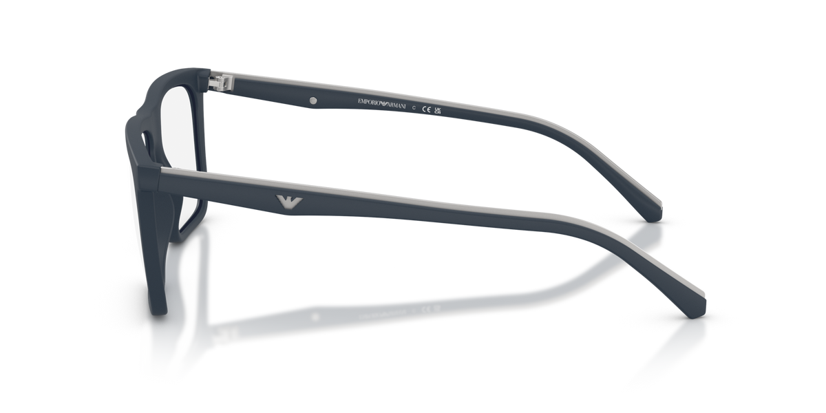 Emporio Armani EA4258 50881W matte blue sunglasses 56mm side view