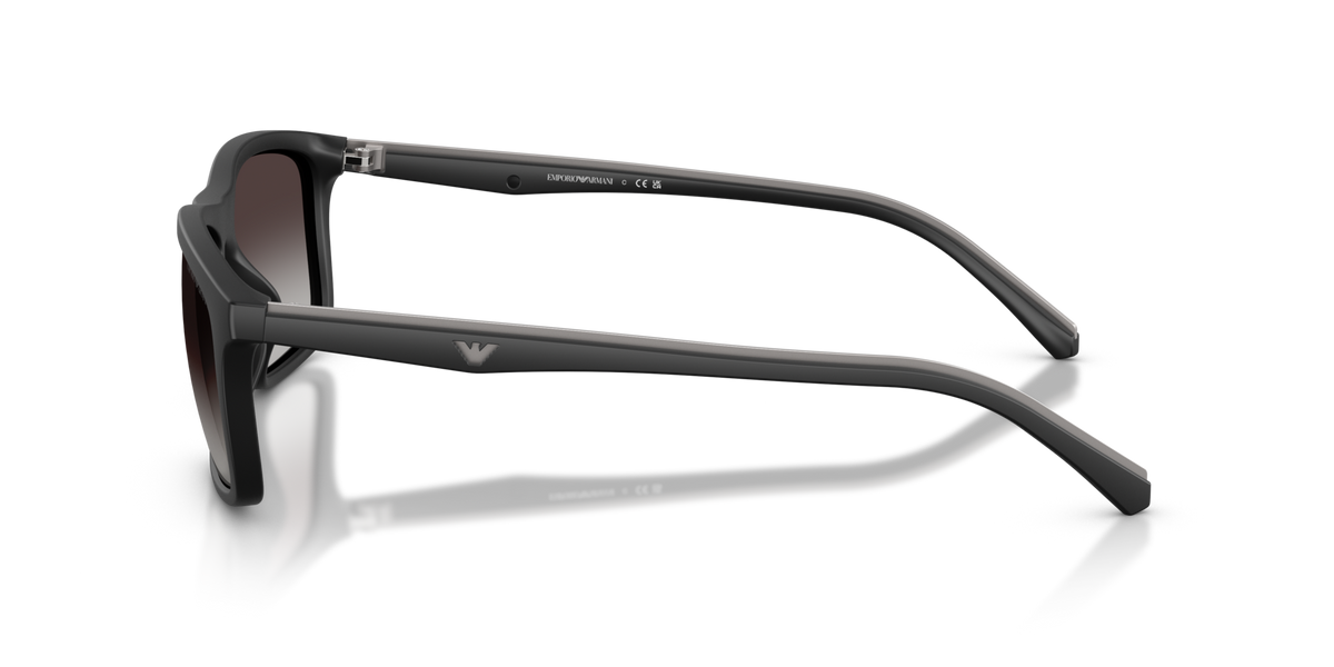 Emporio Armani EA4257U 50018G matte black sunglasses 57mm side view