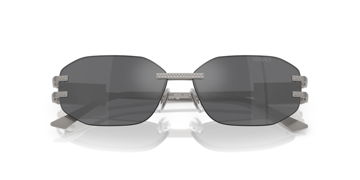 Versace VE2274 10016G gunmetal sunglasses 58mm folded view