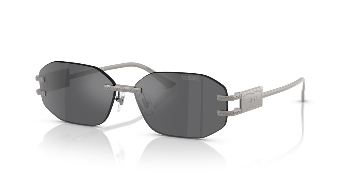 Versace VE2274 10016G gunmetal sunglasses 58mm angled view