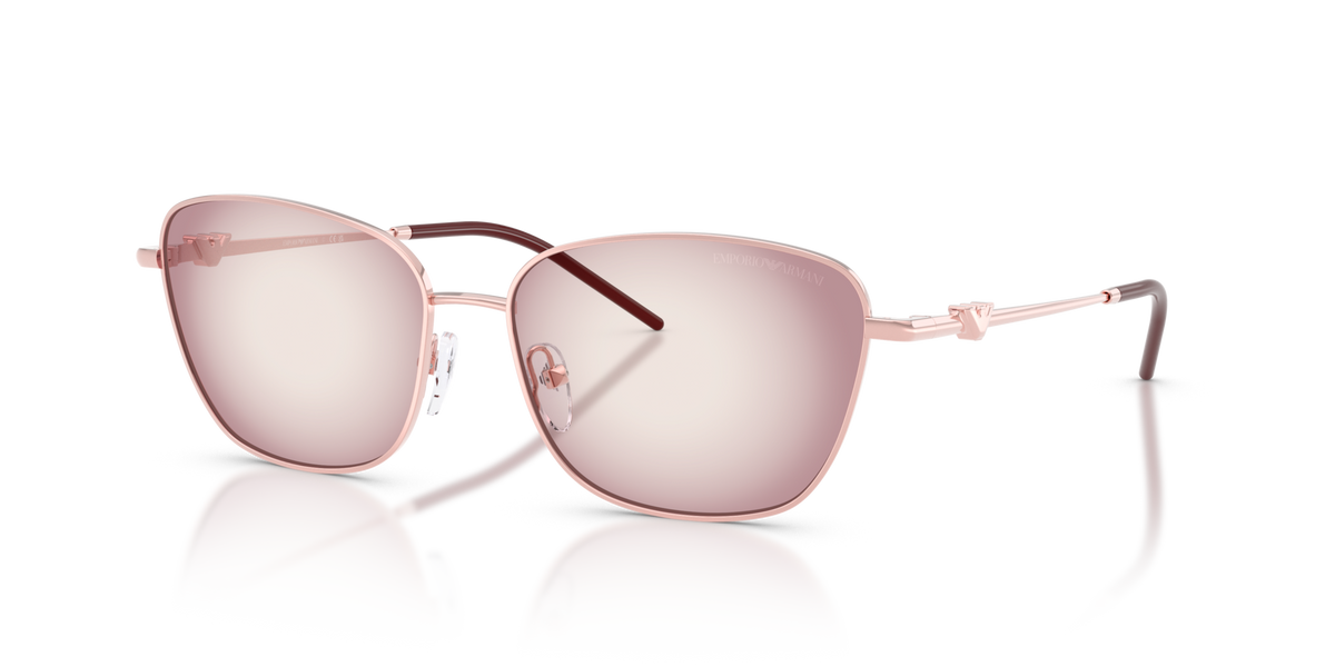 Emporio Armani EA2170 34268H metal pink sunglasses 57mm angled view