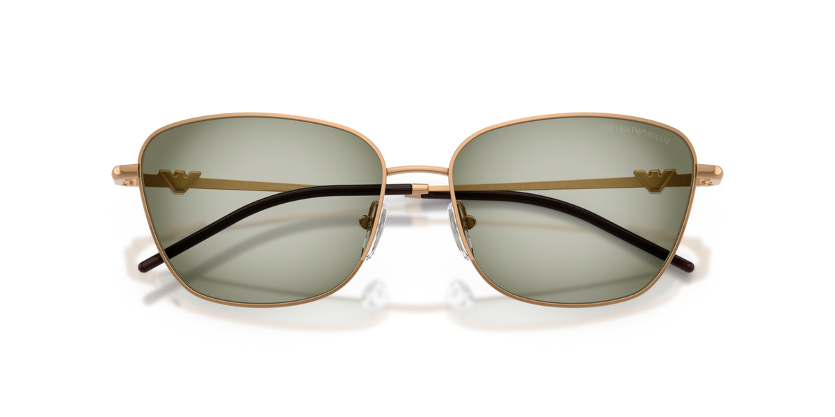 Emporio Armani EA2170 342713 metal brown sunglasses 57mm folded view