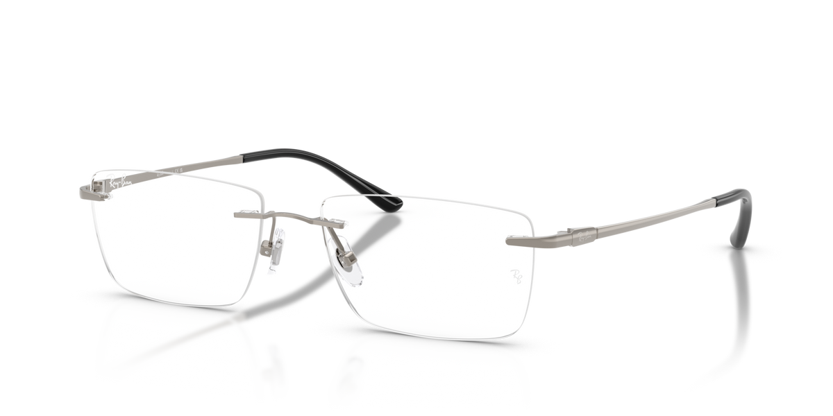 Ray-Ban RX8781D 1000 gunmetal eyeglasses 56mm angled view
