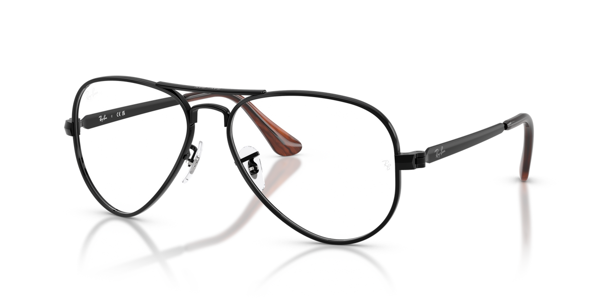 Ray-Ban RX3925V 2509 black eyeglasses 58mm angled view