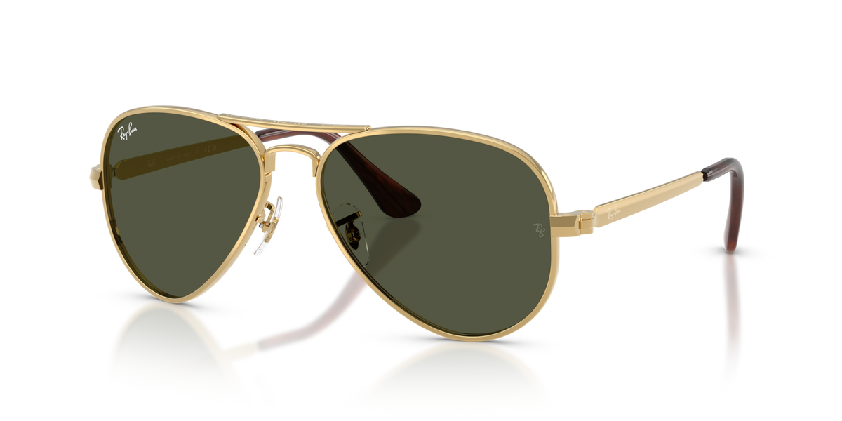 Ray-Ban RB3925 001/31 arista gold sunglasses 58mm angled view