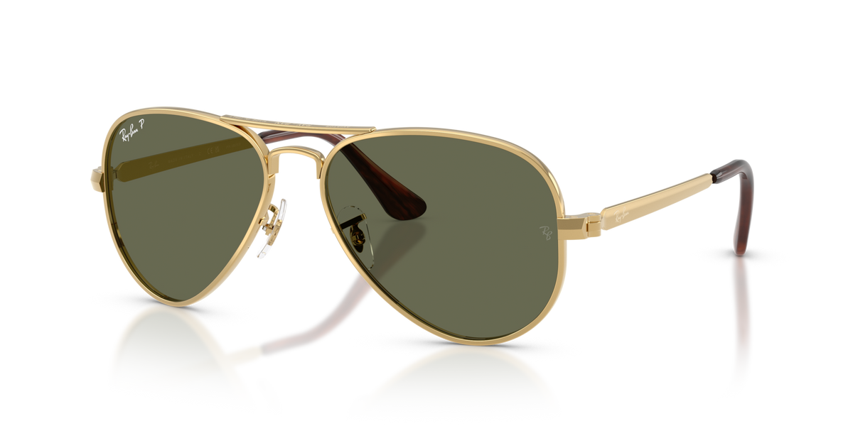Ray-Ban RB3925 001/58 arista gold sunglasses 58mm angled view