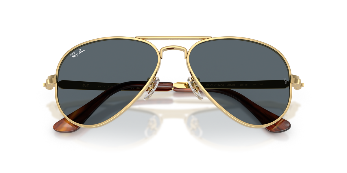 Ray-Ban RB3925 001/R5 arista gold sunglasses 58mm folded view