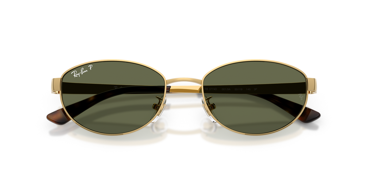 Ray-Ban RB3774D 001/9A arista gold sunglasses 55mm folded view