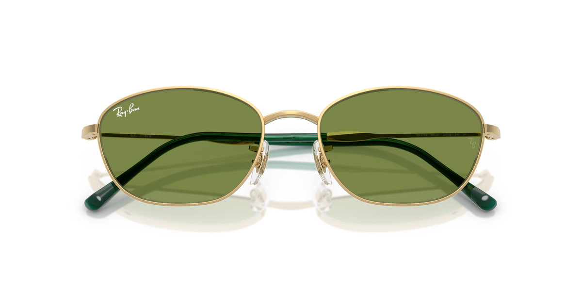 Ray-Ban RB3749 001/4E arista gold sunglasses 55mm folded view