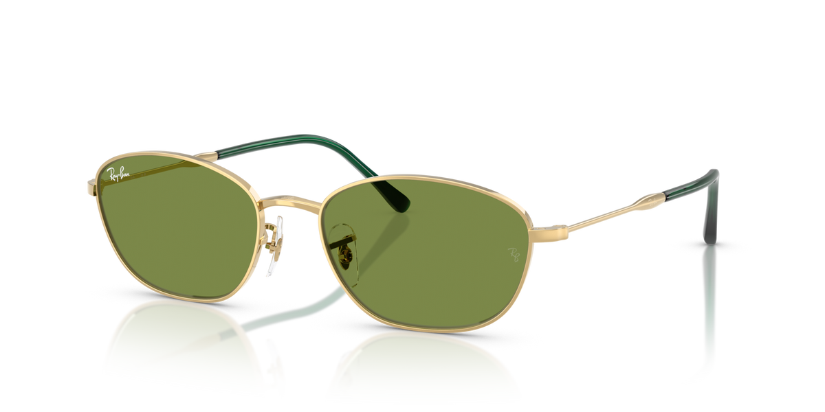 Ray-Ban RB3749 001/4E arista gold sunglasses 55mm angled view