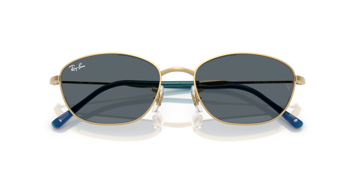 Ray-Ban RB3749 9278R5 arista gold sunglasses 55mm folded view