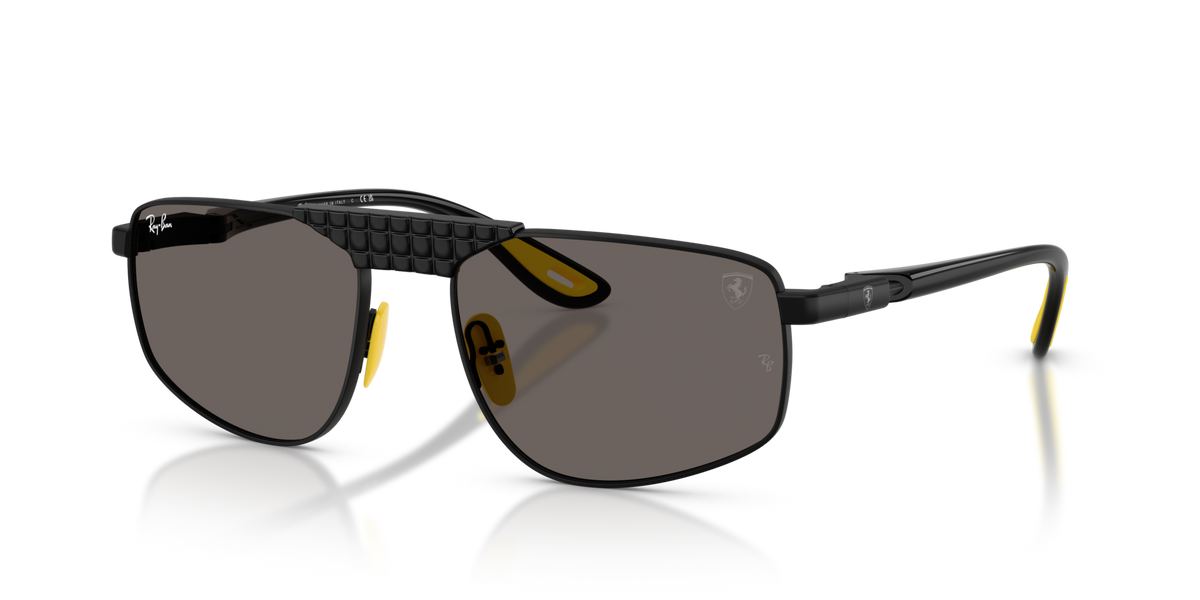 Ray-Ban RB3776M F128B1 matte black sunglasses 58mm angled view