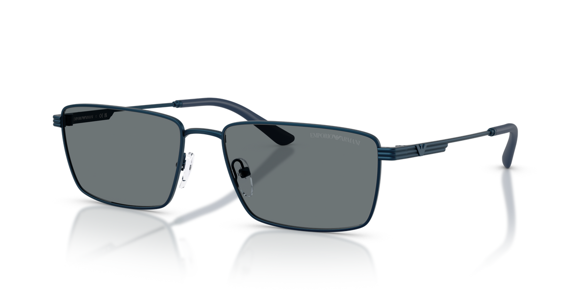 Emporio Armani EA2169 342480 metal blue sunglasses 57mm angled view