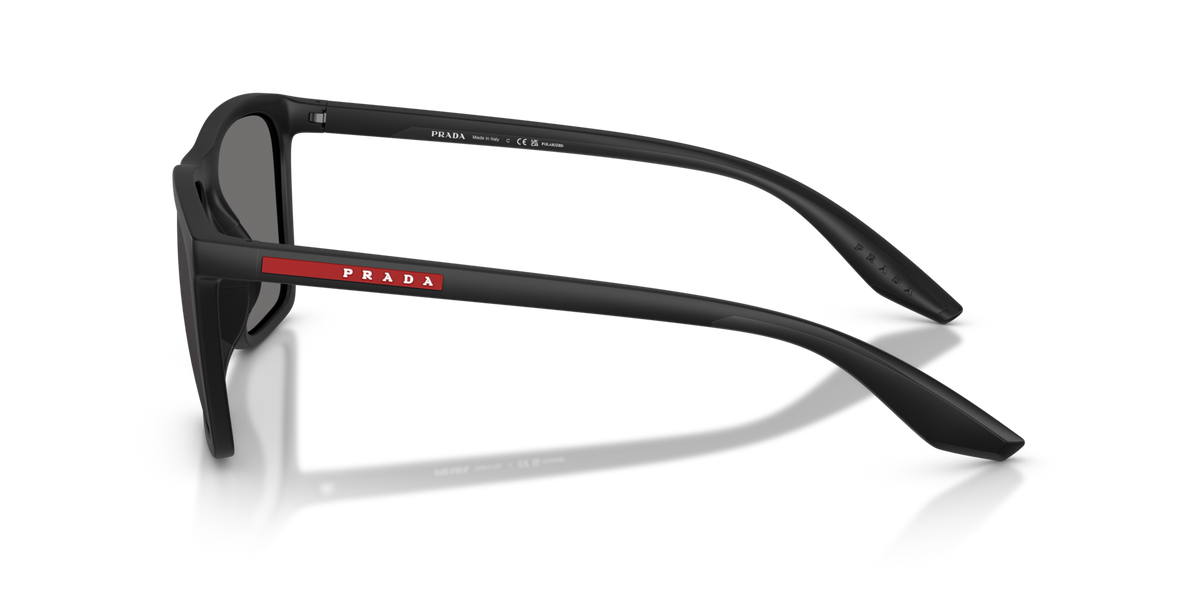 Prada Linea Rossa PSB08S 1BO02G matte black sunglasses 56mm side view
