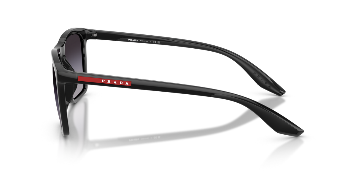 Prada Linea Rossa PSB08S 1AB09U black sunglasses 56mm side view