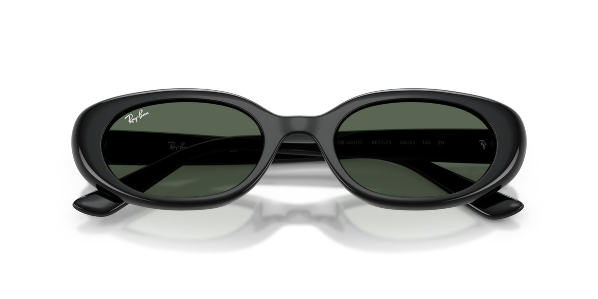 Ray-Ban RB4441D 667771 black sunglasses 53mm folded view