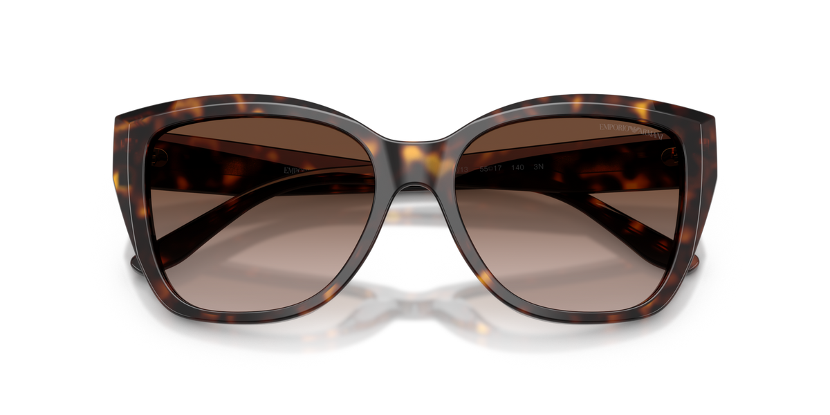 Emporio Armani EA4198 502613 shiny havana sunglasses 55mm folded view