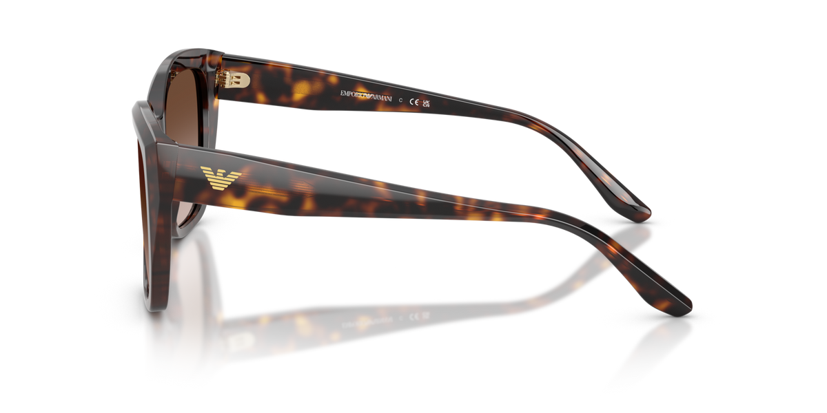Emporio Armani EA4198 502613 shiny havana sunglasses 55mm side view