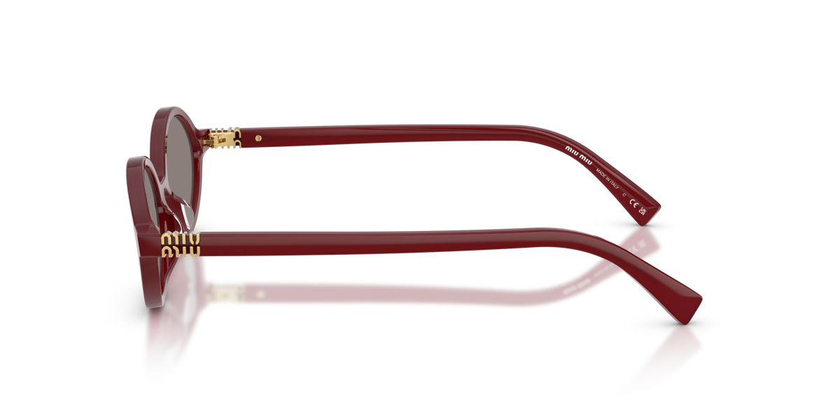 Miu Miu MU04ZS 21I80Q opaline bordeaux sunglasses 50mm side view