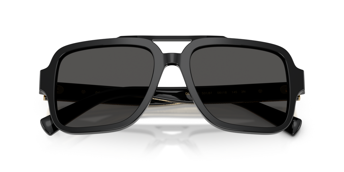 Dolce & Gabbana DG4544 501/87 black sunglasses 56mm folded view
