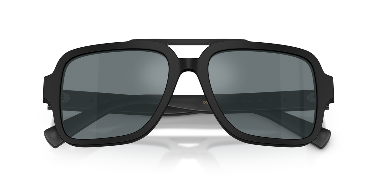 Dolce & Gabbana DG4544 25256G matte black sunglasses 56mm folded view