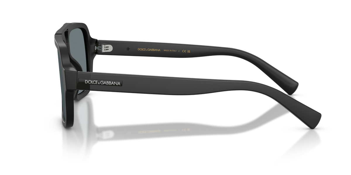 Dolce & Gabbana DG4544 25256G matte black sunglasses 56mm side view