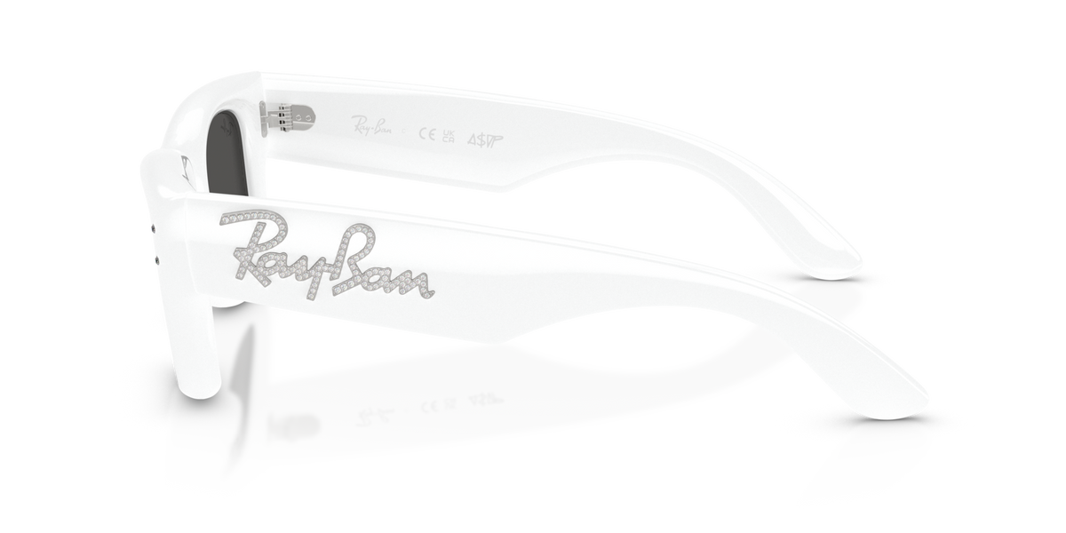 Ray-Ban RB4940B 686387 white strass sunglasses 47mm side view