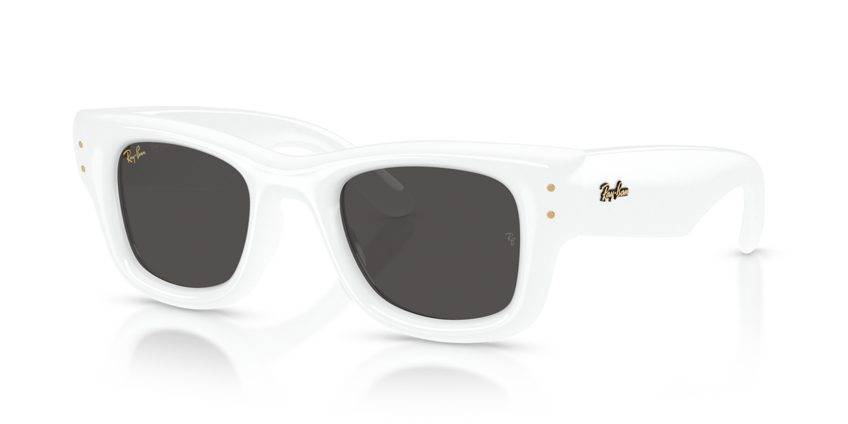 Ray-Ban RB4940 671/87 white sunglasses 50mm angled view