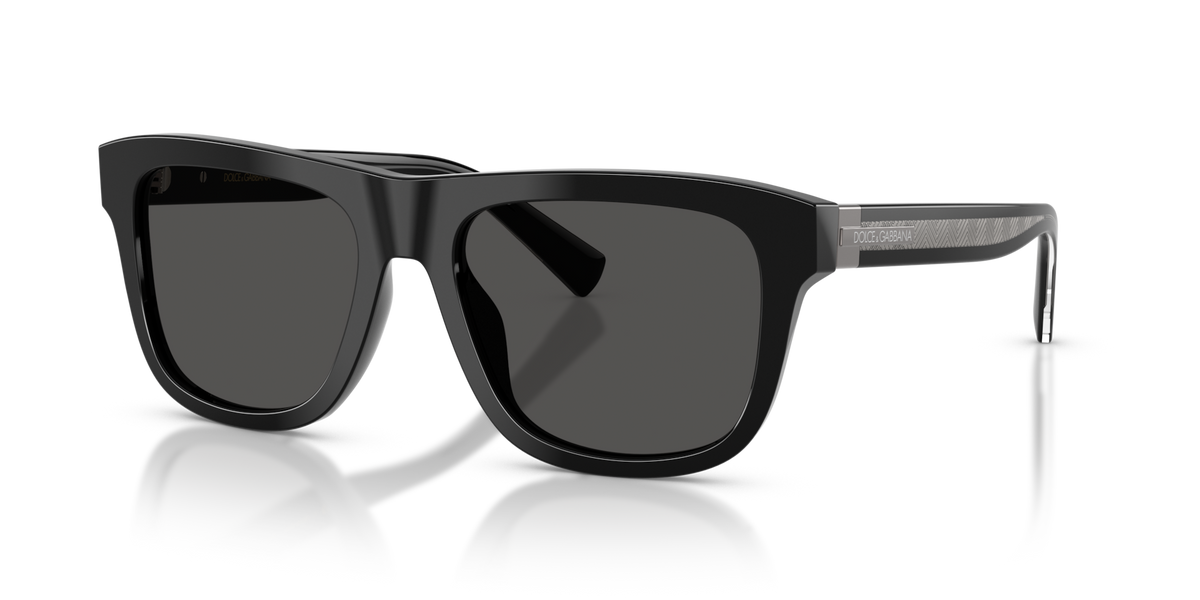 Dolce & Gabbana DG4545 501/87 black sunglasses 55mm angled view