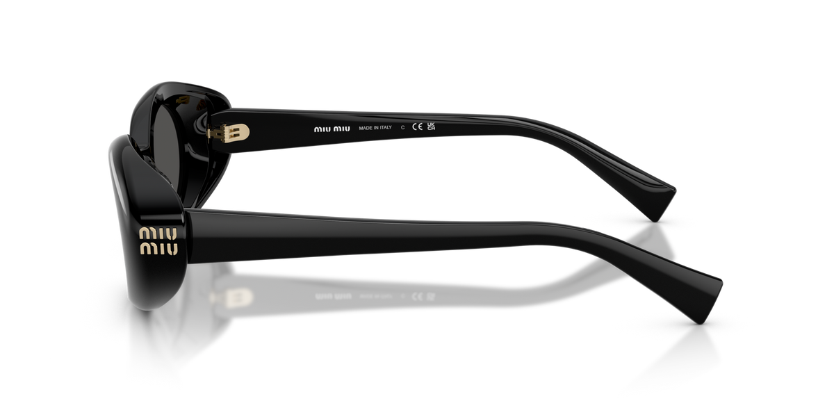 Miu Miu MUB09S 16K08Z black sunglasses 52mm side view