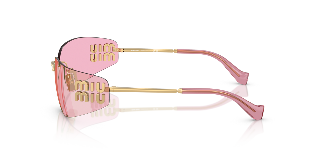Miu Miu MUA51S 5AK90Y gold sunglasses 75mm side view