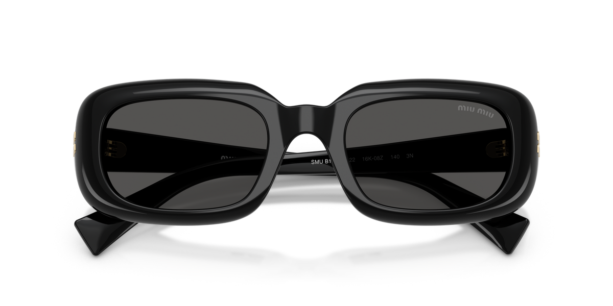 Miu Miu MUB13S 16K08Z black sunglasses 52mm folded view