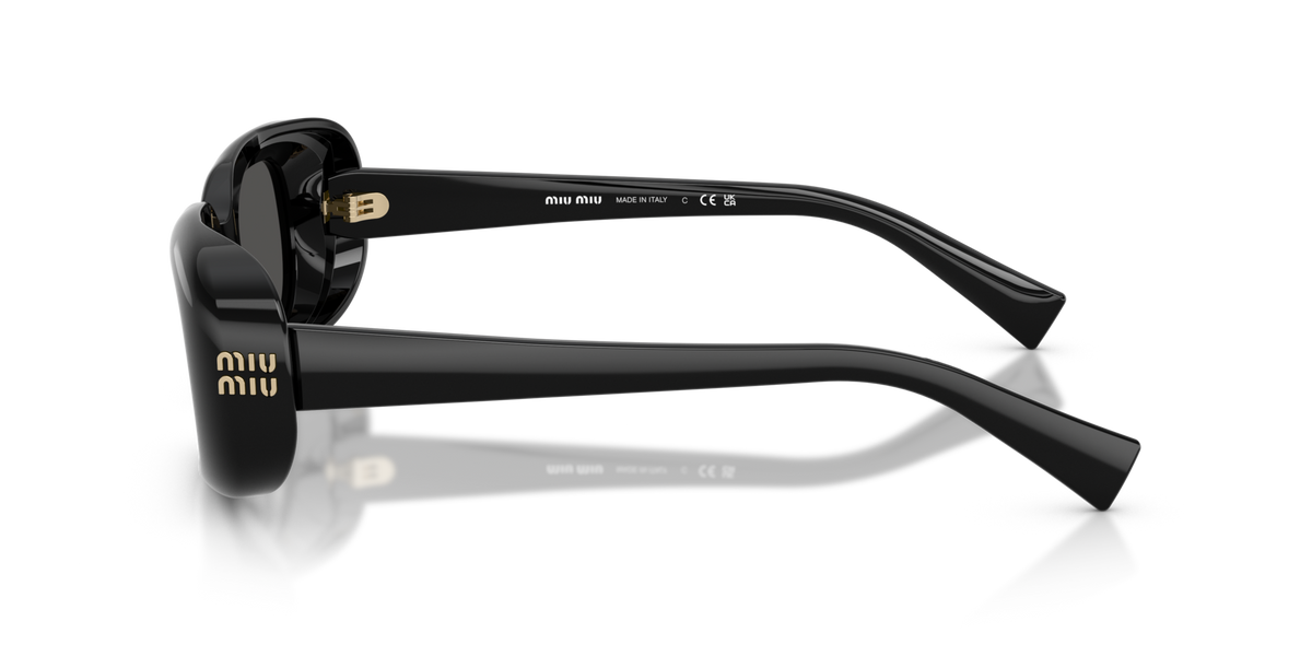 Miu Miu MUB13S 16K08Z black sunglasses 52mm side view