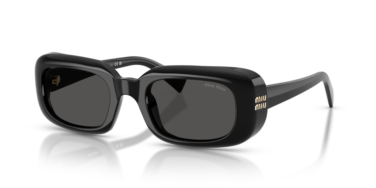 Miu Miu MUB13S 16K08Z black sunglasses 52mm angled view