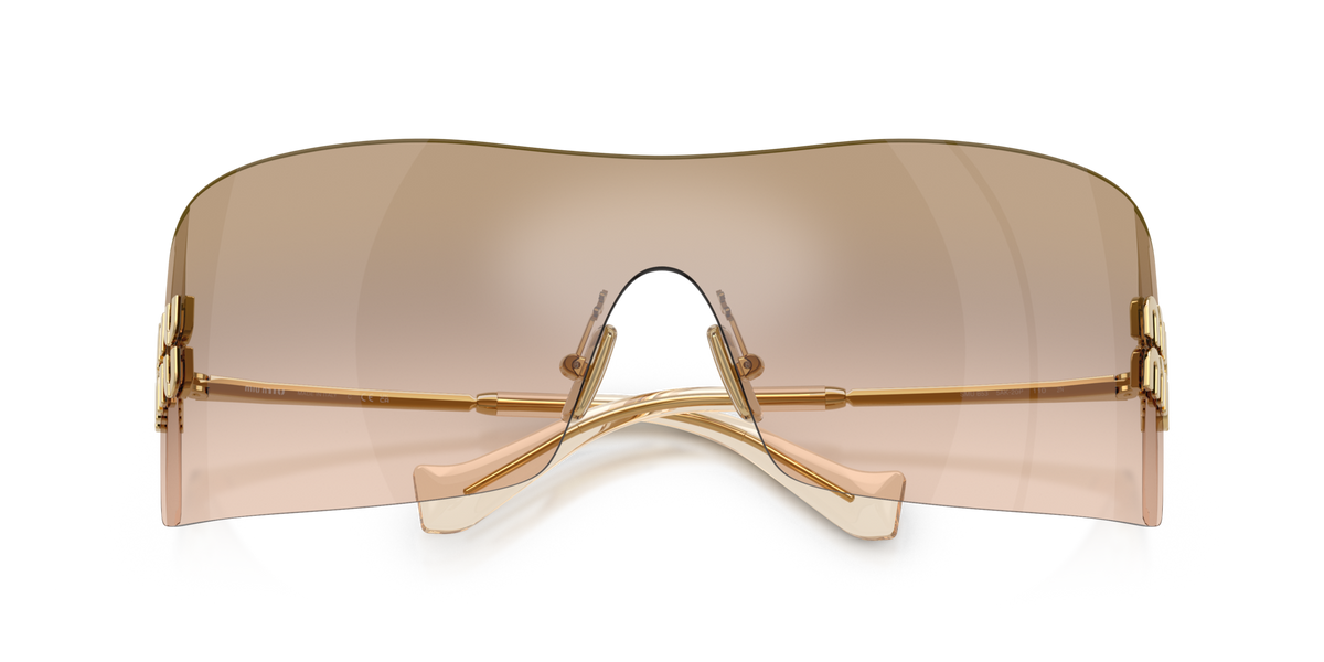 Miu Miu MUB53S 5AK20P gold sunglasses 44mm folded view