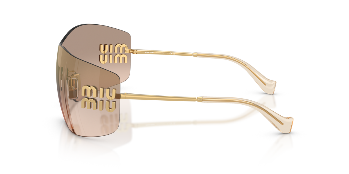Miu Miu MUB53S 5AK20P gold sunglasses 44mm side view