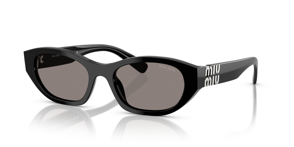Miu Miu MUA03S 16K80Q black sunglasses 53mm angled view