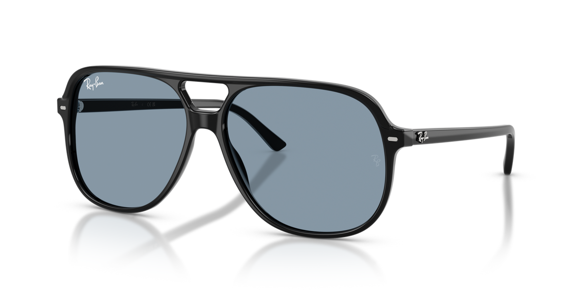 Ray-Ban RB2198 901/56 black sunglasses 60mm angled view